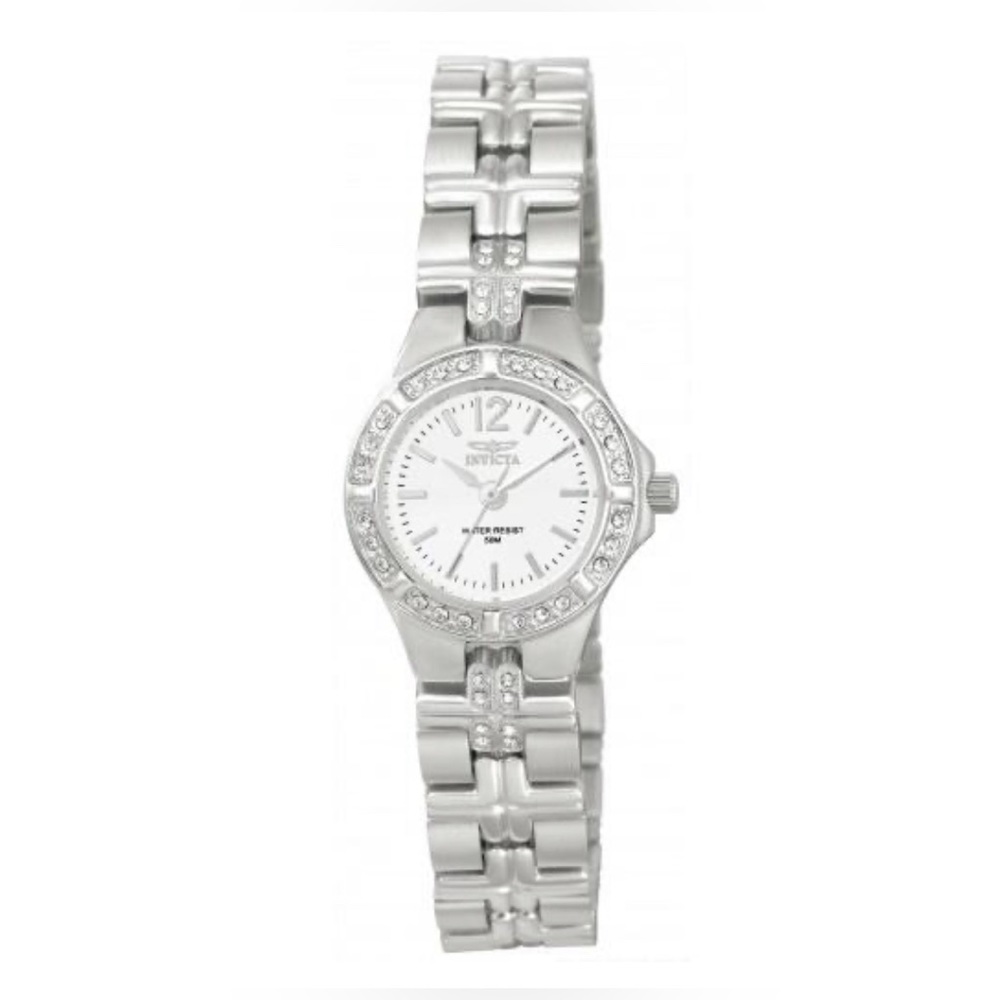 NEW INVICTA Watch in Box- Wildflower Silver Dial Stainless Steel Ladies- 0126